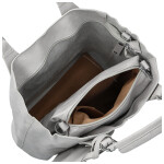 Trendy dámský koženkový set kabelek Catia, světle šedý