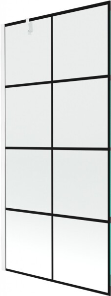 MEXEN/S - Next vanová zástěna FIX 90x150, černý dekor, bílá 895-090-000-00-77-20