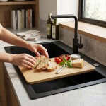 REA - Sada dřezových doplňků 3-dílná Beige KPL-09975