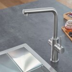GROHE - Red Dřezová baterie Duo s ohřevem vody a filtrací, zásobník M, supersteel 30327DC1