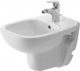 DURAVIT - D-Code Závěsný bidet s přepadem, 350mm x 480mm, bílý 2237150000