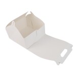 Cake star Dortová krabice bílá s uchytem 25x25x12cm