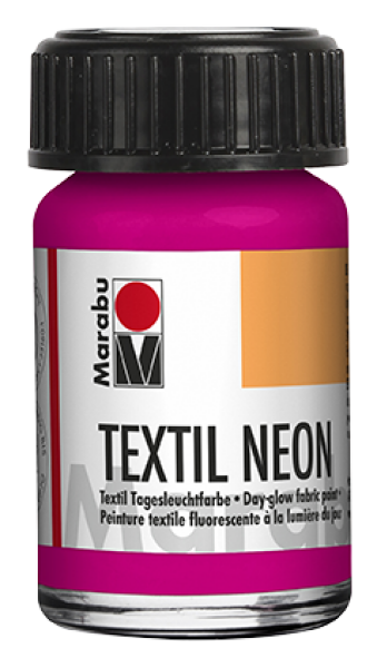 Barva na světlý textil Marabu Textil Neon 15 ml - růžová 334