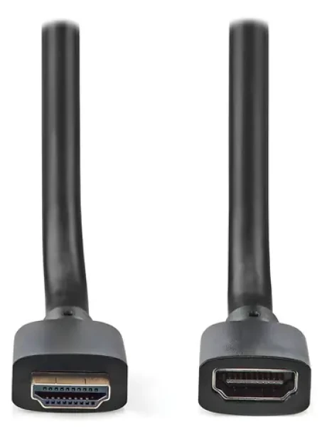 Nedis Ultra High Speed HDMI prodlužovací 1 m černá / Kabel HDMI / 8K 60Hz / 48 Gbps / Ethernet / zlacené konektory (CVGB35090BK10)