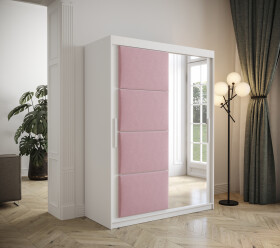 Šatní skříň Abi Tapi Barva korpusu: Bílá, Rozměry: 150 cm, Dveře: Manila 9