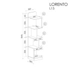 Regál Lorento L15 Barva korpusu: Dub nash / bílá
