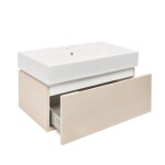Koupelnová skříňka s umyvadlem SAT Feel 80x30x46 cm pískově béžová mat SATFEEL80BEU2 SATFEEL80BEU2