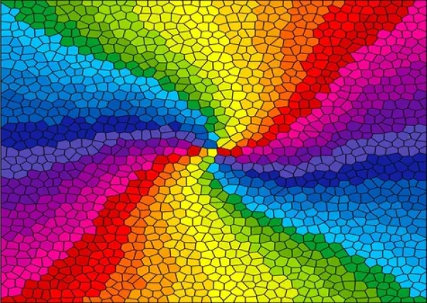 ENJOY Puzzle Vitráž duhový výbuch