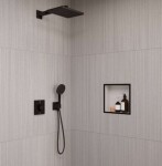 HANSGROHE - Raindance Alive Q Sprchový set s termostatem pod omítku, s tělesem, 21x34 cm, 3 proudy, matná černá 24620670