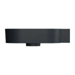 OMNIRES - OVO M+ umyvadlo na desku/závěsné - pravé, 55 x 38 cm, black lava mat; OVO555UWPBLV