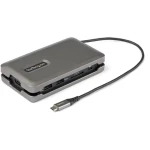 StarTech USB-C Multiport Adaptér šedá / USB-C hub / HDMI 4K 60Hz / LAN RJ-45 / 2x USB-A 3.2 Gen2 / čtečka karet (DKT31CSDHPD3)