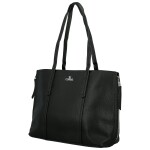 Módní dámská koženková kabelka na rameno Belle, černá