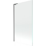 MEXEN/S - Next L vanová zástěna FIX 100 x 150, transparent, grafit kartáčovaná 895-100-000-03-00-66