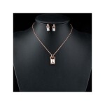 Souprava náhrdelníku a náušnic Swarovski Elements Bellini, Bílá/čirá 37 cm + 3 cm (prodloužení)