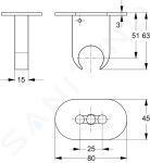 IDEAL STANDARD - Idealrain Pro Držák sprchy, chrom B9846AA