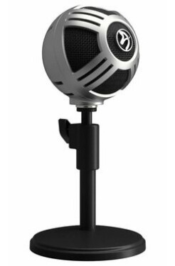 AROZZI SFERA Pro stříbrno-černá / stolní mikrofon / všesměrový / USB (SFERA-PRO-SILVER)