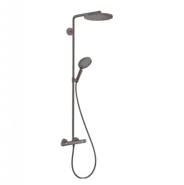 HANSGROHE - Raindance S Sprchový set s termostatem, průměr 24 cm, 3 proudy, EcoSmart+, kartáčovaný černý chrom 28825340