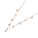 Ocelový náhrdelník se zirkony Susan Gold - chirurgická ocel, Zlatá 40 cm + 5 cm (prodloužení)