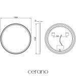 CERANO - Koupelnové LED zrcadlo Vito, kovový rám - černá matná - Ø 80 CER-NT8232G80