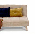 Trojmístná rozkládací pohovka, krémová, látka, ASB-C3030 CRM6