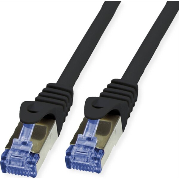 Value 21.99.0721 RJ45 síťové kabely, propojovací kabely CAT 6A S/FTP 30 m černá 1 ks