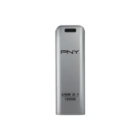 PNY Elite Steel 128GB stříbrná / Flash Disk / USB 3.1 / čtení: 20MB/s / zápis: 80MB/s (FD128ESTEEL31G-EF)
