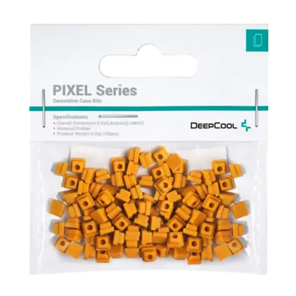 Deepcool PIXEL oranžová / Dekorační bity pro skříň / 100 ks / guma (R-PIXEL-PO100-G-1)