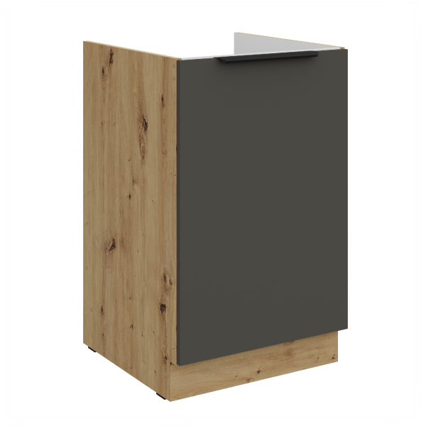 Spodní skříňka pod dřez Aria 50 ZL 1F BB Barva korpusu: Dub artisan, Barva dvířek: GR - Graphite AFM