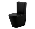 Erga Tina, WC kombi mísa 620x365x820 mm, Rimless + funkce bidetu + toaletní sedátko, černá matná, ERG-V03-TINA-RIM-BID-BK