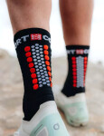 Kompresní ponožky Compressport Ultra Trail Socks V2.0 - Stargazer/Aqua/Fluo Red Velikost: EU 35-38