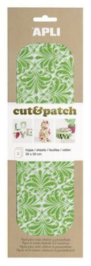 APLI CutPatch papír 30 x 50 cm - Zeleno-bílý motiv 3 ks