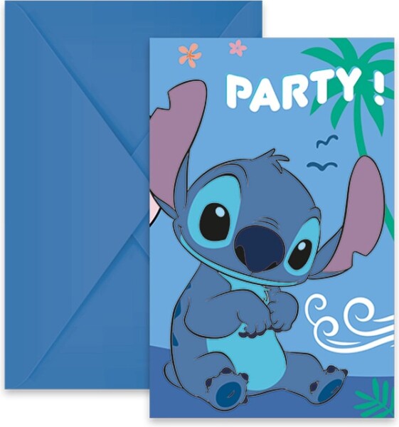 Pozvánky Stitch a Angel 6 ks Pozvánky Stitch a Angel 6 ks