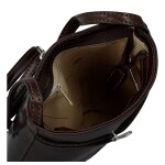 Luxusní dámská kožená crossbody kabelka Katija, tmavě hnědá