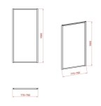 CERSANIT/S - SPRCHOVÝ KOUT 80x80 TRANSPARENT SKLO + VANIČKA S154-005-SET2