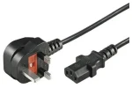 MicroConnect Power Cord UK Typ G - C13 1m černá / Anglická koncovka (PE090410)