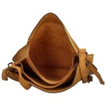 Trendy dámská koženková crossbody kabelka Maewa, tmavě žlutá