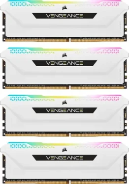 Corsair Vengeance RGB PRO SL White 64GB (4x16GB) 3200 MHz / DDR4 / PC4-25600 / CL16-20-20-38 / 1.35V / XMP2.0 (CMH64GX4M4E3200C16W)