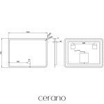 CERANO - Koupelnové LED zrcadlo Grande - 100x70 CER-DY-2073G
