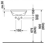 DURAVIT - Architec Umyvadlo bez přepadu, průměr 40 cm, WonderGliss, bílá 04634000001