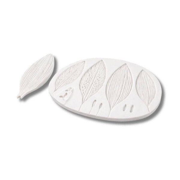 Dortisimo Silikonová forma a žilkovač Listy (2 ks) 10 cm