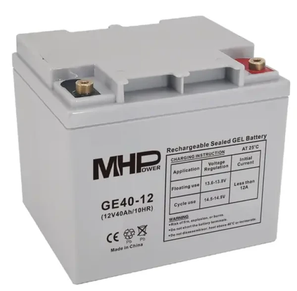 Carspa MHPower GE40-12 / Gelový akumulátor / VRLA GEL / 12V / 40Ah / Deep Cycle (GE40-12)