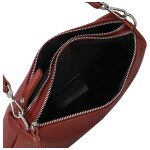 Trendy dámská kožená kabelka na rameno Annisa, tmavě červená