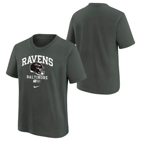 Nike Dětské tričko Baltimore Ravens NFL Helmet Essential T-Shirt Anthracite (YOUTH)