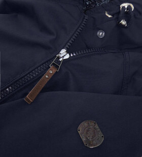 Tmavě modro-šedá voděodolná dámská bunda parka (m-923) odstíny modré S (36)