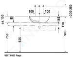 DURAVIT - Bathroom_Foster Umyvadlo na desku 495x350 mm, s přepadem, bez otvoru pro baterii, bílá 0335500000