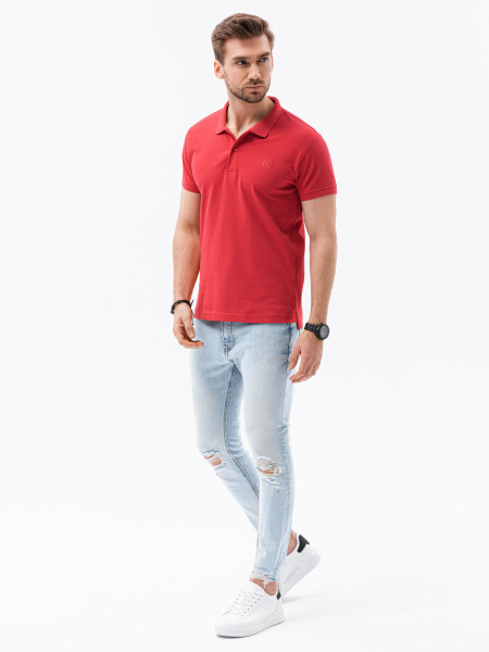 Ombre Polo trička S1374 Červená