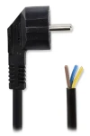 Nedis napájecí kabel černá / Napájecí kabel / Typ F úhlový - přímý / poniklovaný / 1,8 m (CEGL11918BK)