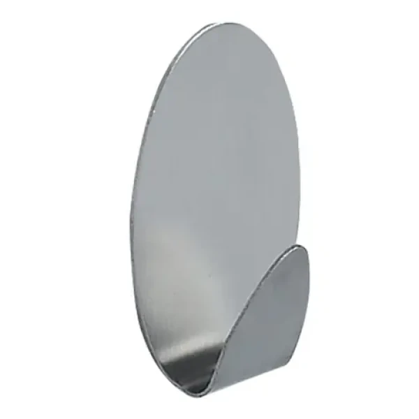 Spirella METAL oválný samolepící háček 2 ks nerezová ocel / 35 x 53 mm (7610583109804)