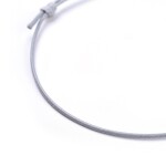 Šňůrkové náramky - různá provedení - ∅ 5 ~ 8 cm - 1 ks Barva: Šedá
