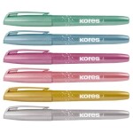 Kores Glitter Text Markers sada 6 barev, 1–4 mm